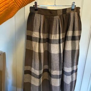 Vintage 70s Diane Von Furstenberg Wool Plaid Skirt